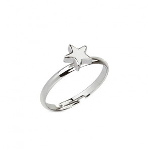 Damen Ring in silber mit Stern - One Size - Bild 1