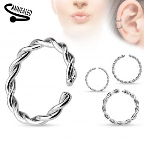 Fake Ohrenpiercing in silber im filigranen Look