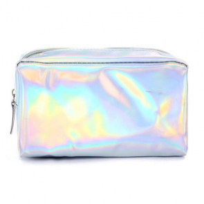  Kosmetiktasche Make-Up Tasche "Holographic Gold" silberfarben-Bild 1