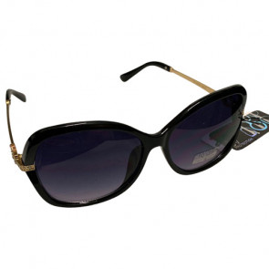 Sonnenbrille für Damen goldfarben mit grau/schwarz getönten Gläsern