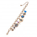 Charm Armband "Bangkok" rosegoldfarben mit vielen Anhängern-Bild 2