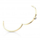 Damen Armreif aus Edelstahl goldfarben mit grossem Strassstein-Bild2
