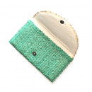 Original Bali Palmblatt Clutch Handtasche grün/natur-Bild 2