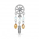 Bauchnabelpiercing in silber mit Dreamcatcher und Steinen-Bild 1