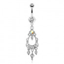 Bauchnabelpiercing in silber im Oriental Style