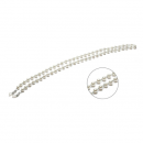 Brillenkette silberfarben mit weissen Perlen 