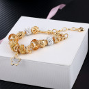 Damen Armband "Queen" goldfarben mit Charms und Zirkoniasteinen-Bild2