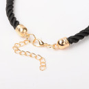 Halskette für Damen in schwarz und gold mit Blumen-Bild 4