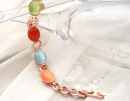 Damen Armband in rosegold mit bunten Steinen-Bild 2