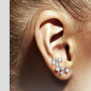 Ear Climber Ohrringe "Ranke" mit Strass silberfarben - Bild 2