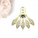 Ear Jackets in gold mit hellen Steinen-Bild 3