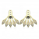 Ear Jackets in gold mit hellen Steinen-Bild 1