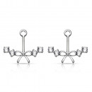 Ear Jacket Ohrringe in silber mit Schleife und Kristallsteinen-Bild 1
