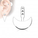 Ear Jacket Ohrringe in silber mit Halbmondform-Bild 3