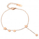 Damen Edelstahl Armband rosegoldfarben mit süssen Sternen