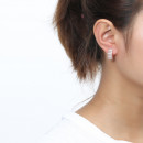 Edelstahl Damen Ohrringe "Shine" rosegoldfarben mit Kristallen2