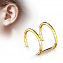 Fake Ohrpiercing/ Ear Cuff Kreuz in gold - 1 Stück