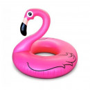 Aufblasbarer XXL Flamingo Schwimmring in pink -Bild 1
