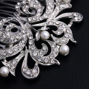 Haarspange "Silver Heart" silberfarben mit Strass-Bild2