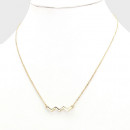 Kurze Kette in gold mit Zacken Anhänger-Bild 2