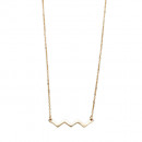 Kurze Kette in gold mit Zacken Anhänger-Bild 1