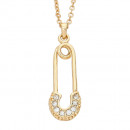 Kurze Kette in gold mit Sicherheitsnadel Anhänger-Bild 1