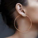 Edelstahl Ohrringe "XL Hoop" rosegoldfarben rund-Bild 2