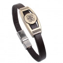Lederarmband für Männer in dunkelbraun mit Spinne-Bild 3