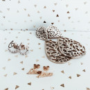 Love Ohrstecker in gold mit Stein -Bild2
