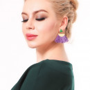 Ohrringe mit Tassel in lila und gold-Bild 2