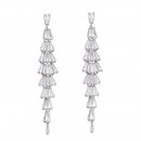 Zirkonia Glamour Ohrringe "Silver Needle" 