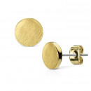Ohrstecker rund im Kreis Look goldfarben