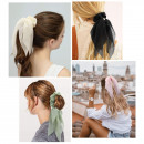 Ponytail Haarband "Summer" weiss im süssen Schleifenlook2