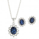 Schmuckset für Damen in silber und blau-Bild 1