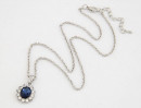 Halskette mit Anhänger in silber und blau-Bild 3