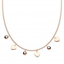 Edelstahl Halskette "Heart Spheres" rosegoldfarben