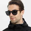Sonnenbrille für Herren schwarz/silber mit schwarz getönten Gläsern-Bild2